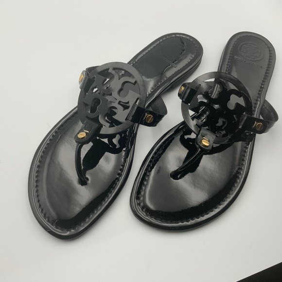 TONY BURCH PATENT LEATHER THONG - Picture 1 of 5
